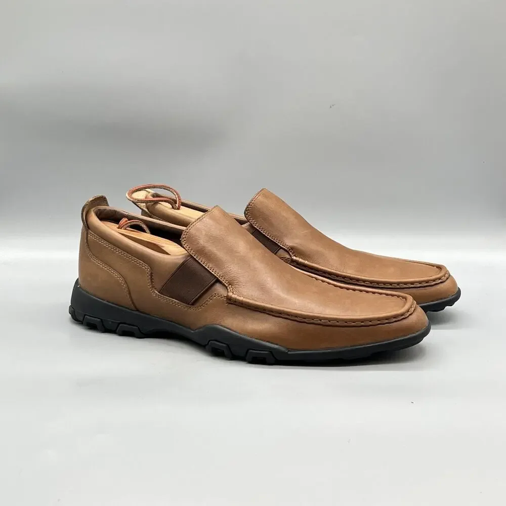 Cole Haan Shoes Mens 11 Brown Leather Slip On Loafers Casual Comfort Walking